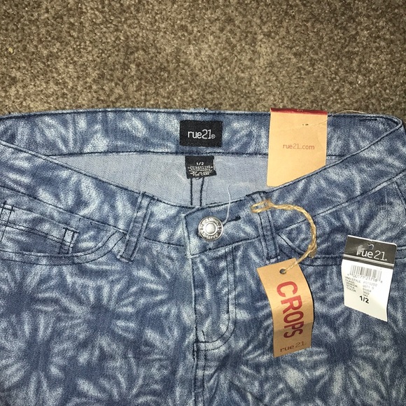 Cropped patterned jeans - Picture 2 of 4